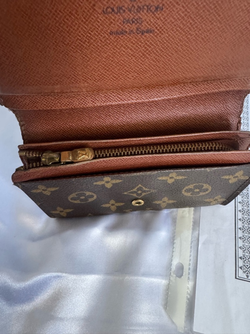 Louis Vuitton Monogram Snap Compact Wallet - Brown & Gold With COA - Picture 5 of 10